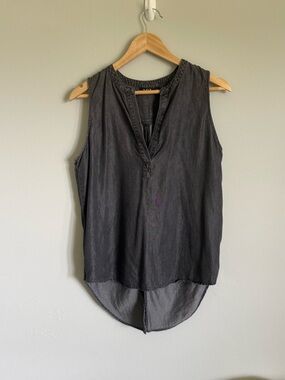a.n.a Split Back Cotton/Lyocell High Low Tank